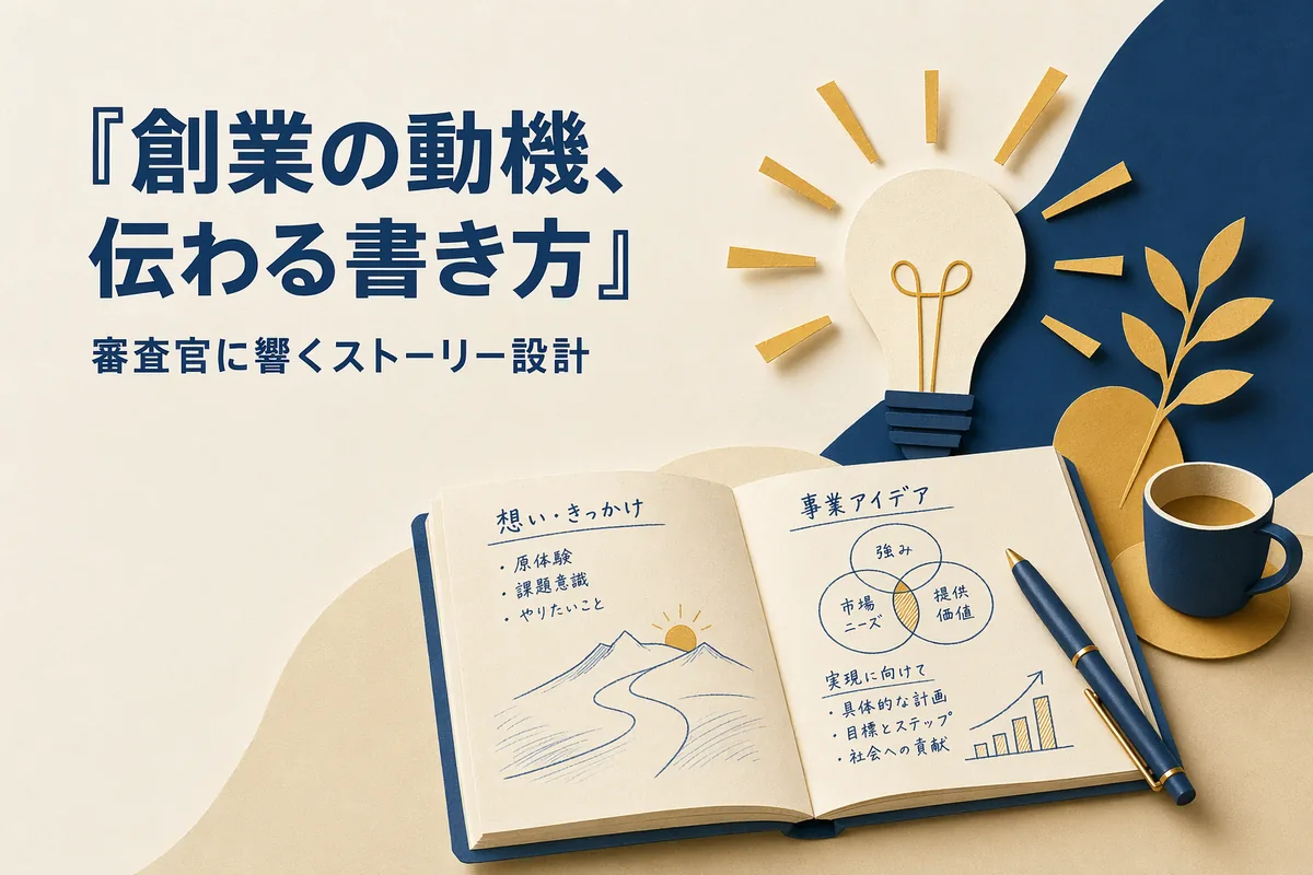 創業の動機、伝わる書き方 — 審査官に響くストーリー設計